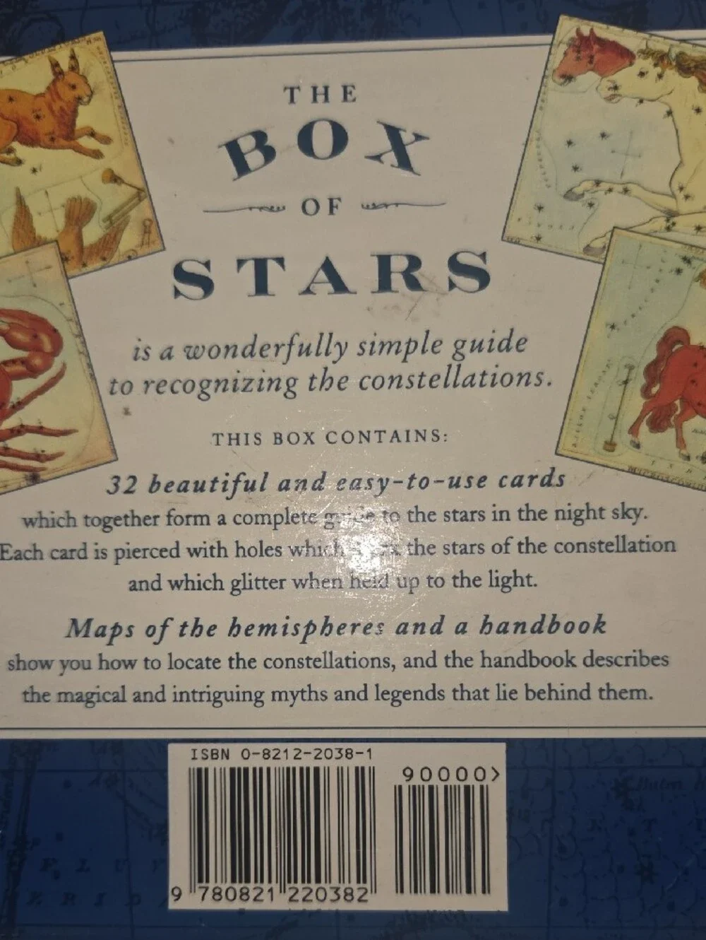 The Box of Stars Decorative Book — Navy with Gold Foil